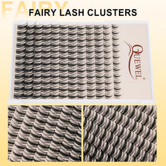 Handmade, soft synthetic lash clusters for lightweight comfort.