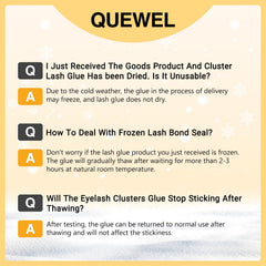 QUEWEL lash glue removal with gel shows residue-free cleanup