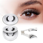 QUEWEL magnetic eyelashes with applicator, easy glue-free application for a quick lash boost.