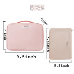 Queboom pink interior view with detachable small bag for accessories