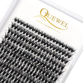 QUEWEL cluster lashes 240pcs pack, soft and lightweight for comfortable DIY application.