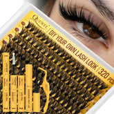 QUEWEL lash clusters kit 320 pcs box for easy DIY lash application
