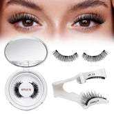 QUEWEL magnetic eyelashes kit open box showing contents and quick-use potential