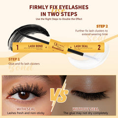 QUEWEL waterproof lash glue provides sweatproof hold for all-day wear.
