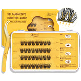 QUEWEL Zn-01 self-adhesive lash kit box for easy at-home extensions.