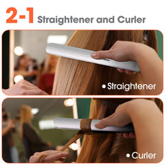 QUICO hair straightener in use demonstrates smooth, even heat delivery across tresses.