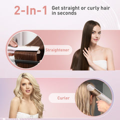 QUICO Upgrade Hair Straightener heat settings dial and controls close-up