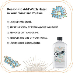 Quinn's hamamelis con aloe vera en aplicación cutánea, uso como limpiador-toner