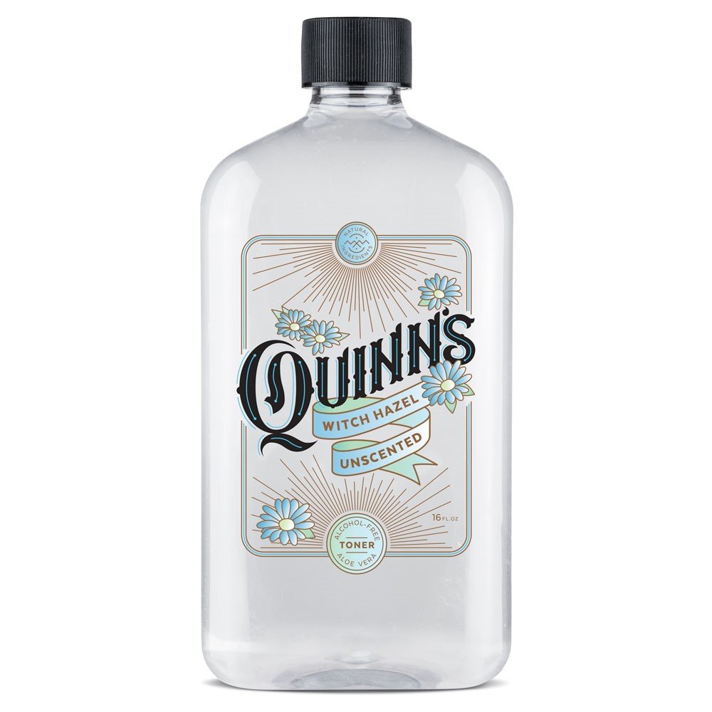 Quinn's hamamelis sin alcohol, botella de 16 onzas para limpieza suave