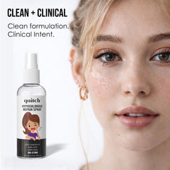 Quitch alcohol-free label shows safe daily care for delicate piercings.