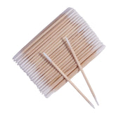 Qundaoily double-side wood cotton swab for precise makeup removal