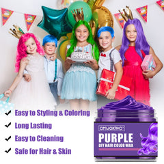 QUNGCO green temporary hair color wax application for bold teen looks