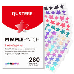 Parches QUSTERE para granos en estrella rosa de 10 mm, absorbe secreciones para piel más limpia.