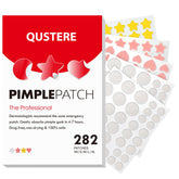 QUSTERE pimple patches star shape packaging showing versatile absorption and coverage