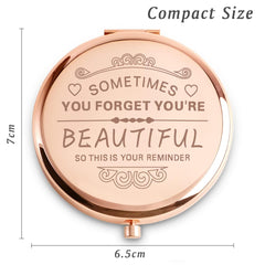 QUSTGO engraved compact mirror gift with a personal touch for celebrations.