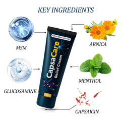 QUZOYU Capsacare cream bottle being applied for easy use
