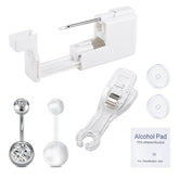 QWALIT belly button piercing gun kit in silver for precise navel piercing