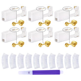 QWALIT kit de perforación de orejas con oro desechable para uso en casa, práctico.