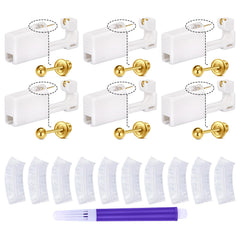 QWALIT kit de perforación de orejas con oro desechable para uso en casa, práctico.