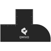 Qwivo color enhancement barber card with measurement indicators for precise styling guidance.