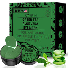 Almohadillas Qyiywim para ojos con té verde para aliviar ojeras e hinchazón.