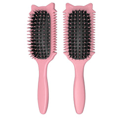 QYuekar curl-defining brush with ergonomic handle for easy detangling.