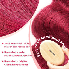 QZOQZO burgundy lace front baby hair detail enhances natural look