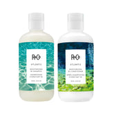 R+Co Atlantis shampoo bottle highlighting deep hydration for dry hair