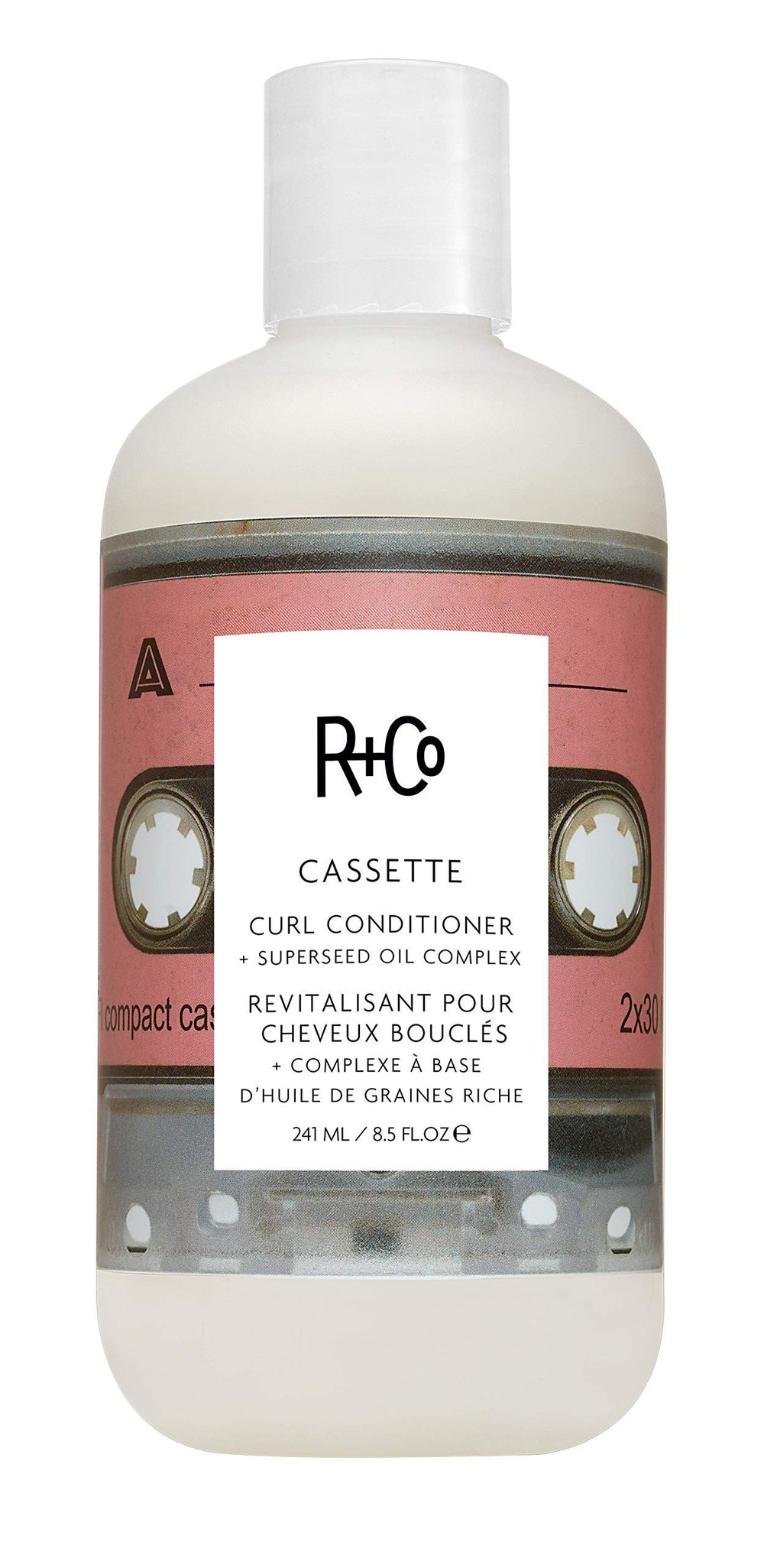 R+Co Cassette conditioner bottle showing curl hydration and definition
