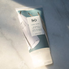R+Co Cool Wind cream dispenser ready to use for effortless air-dry routine.