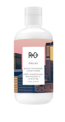R+Co Dallas Biotin Thickening Conditioner bottle boosts volume and shine