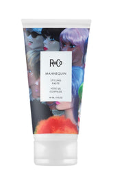 R+Co MANNEQUIN styling paste jar showing matte finish and lightweight hold