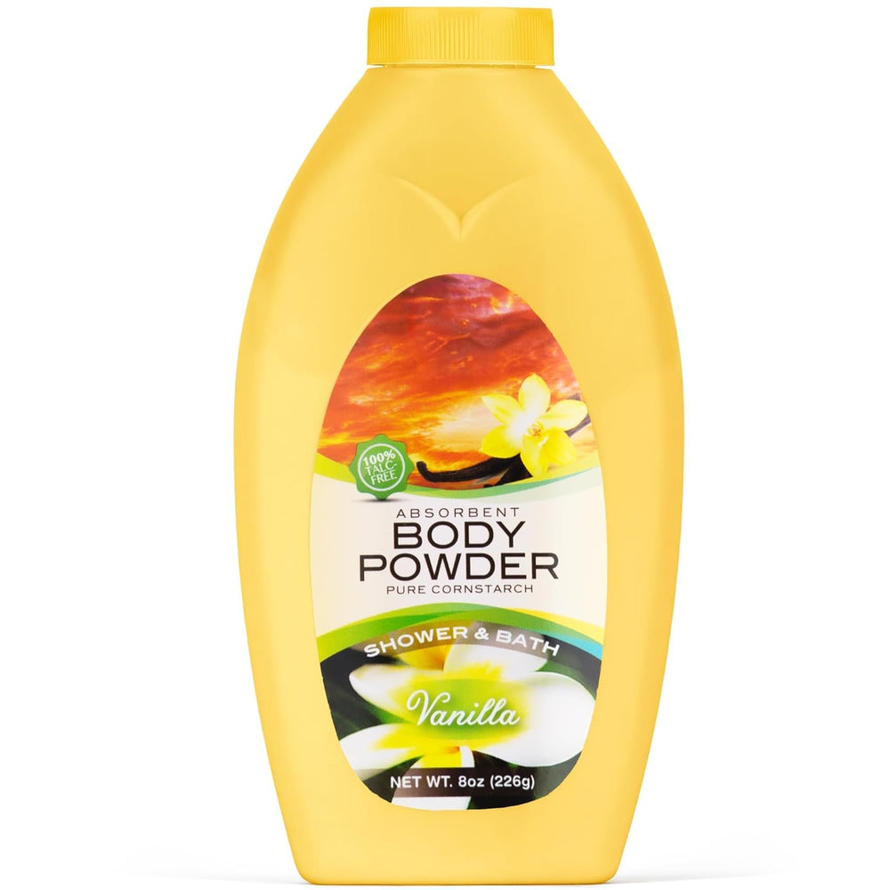 R-NEU vanilla body bath powder bottle for daily freshness and skin softness