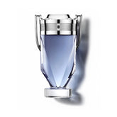 Rabanne Invictus bottle top view highlights the trophy silhouette for a bold gift option.