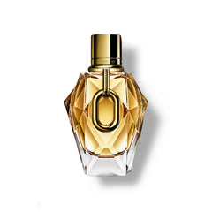Rabanne Million Gold for Her bottle front view, a luxury fragrance centerpiece for daily glamour
