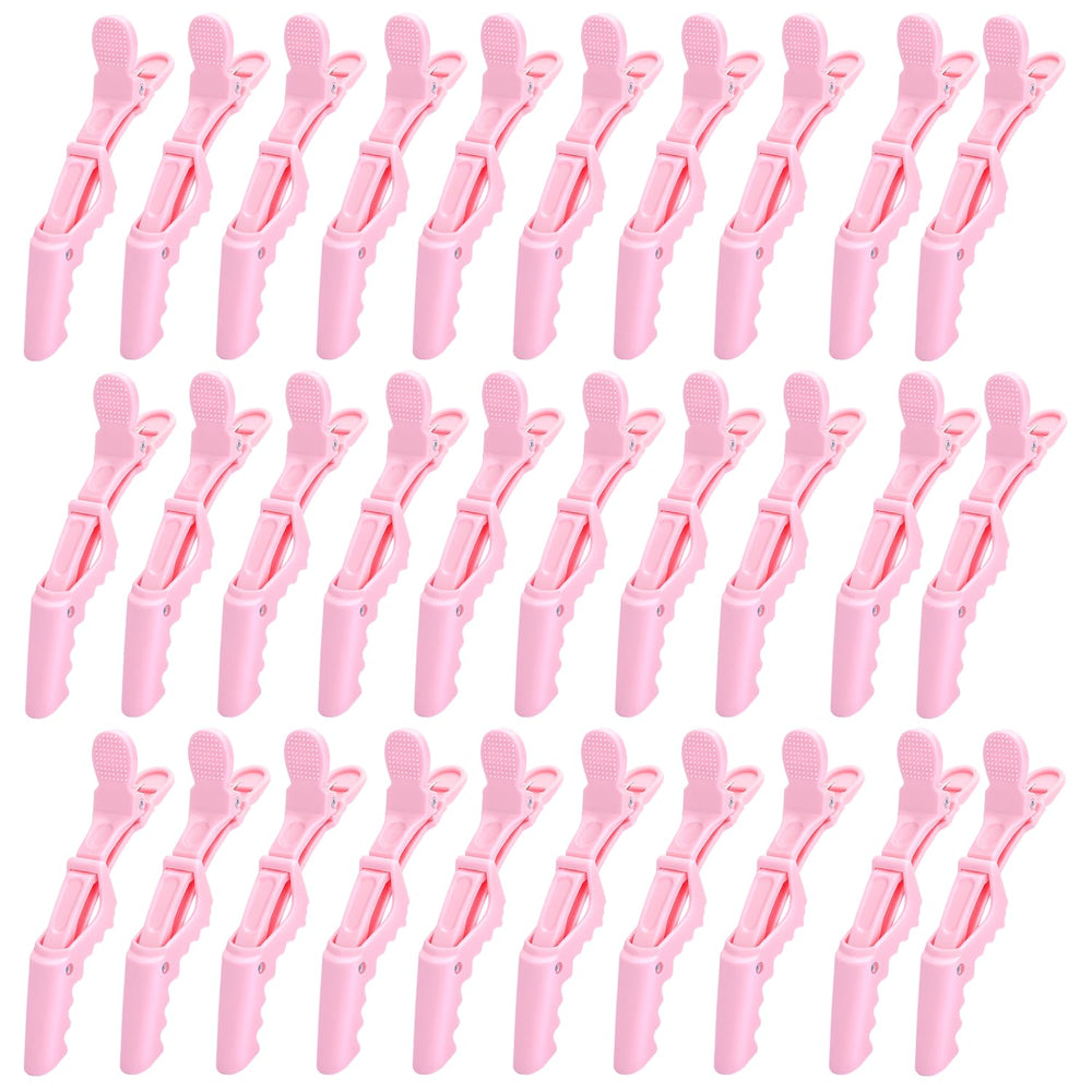 Rabetly alligator hair clip set of 30 pink clips for secure styling