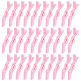 Rabetly alligator hair clip set of 30 pink clips for secure styling