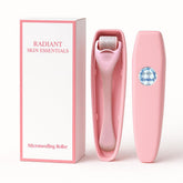 Radiant Skin Essentials derma roller face close-up for smoother, radiant skin.