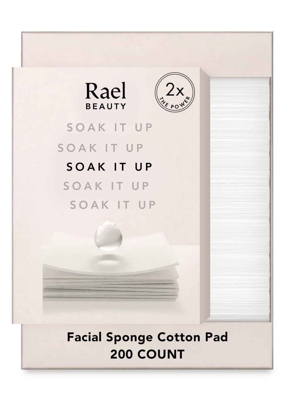 Rael cotton pads for face square pad toner application and gentle toning