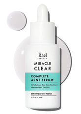 Rael Serum frasco 1oz, empaque elegante para cuidado diario.