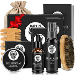 RAFFIN beard kit packaging offers premium gift-ready presentation.