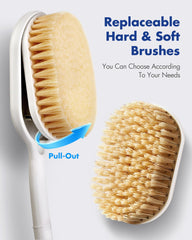 Rafow soft nylon head with dense bristles for gentle cleansing.