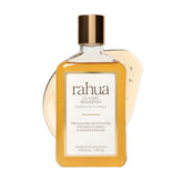 Rahua Classic Shampoo bottle with Palo Santo aroma promotes balanced scalp and hair vitality.