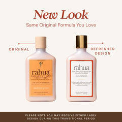 Rahua Enchanted Island Conditioner label close-up showing natural ingredients