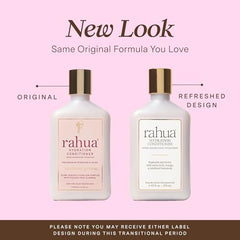 Rahua Hydration Conditioner label highlighting vegan and cruelty-free claims.