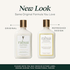 Ingredients of Rahua Voluminous Conditioner—quinoa and shea—highlight plant-powered nourishment