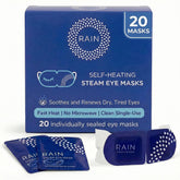 Rain mascarilla ocular autocalentante se activa al abrir, proporcionando calor inmediato.