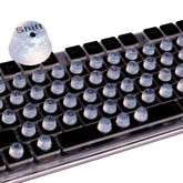 Raised Button keyboard stickers for long nails, glittery keycaps for smoother typing.
