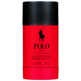 Ralph Lauren Polo Red deodorant stick with a woody, spicy profile for daily freshness.
