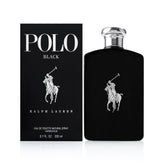 Ralph Lauren Polo Black bottle cap close-up, highlighting premium design and bold masculine presence.